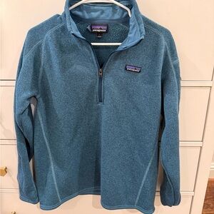 Patagonia Teal Quarter-Zip Fleece